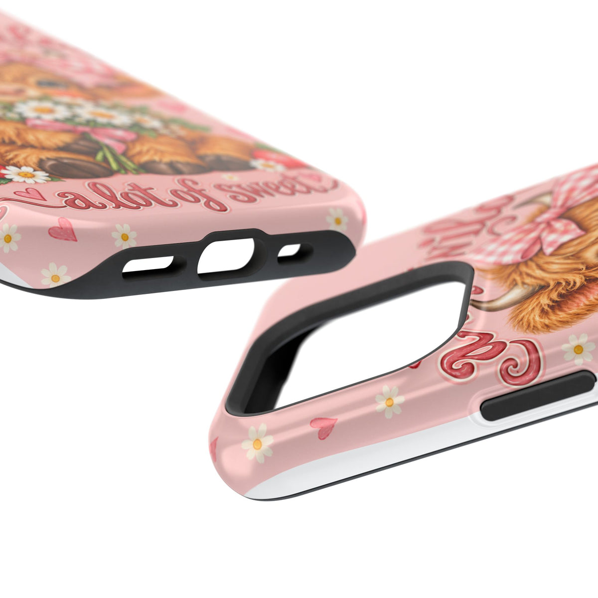 Cute Highland Cow Phone Case — "A Little Wild, A Lot of Sweet" Magnetic Impact-Resistant Case
