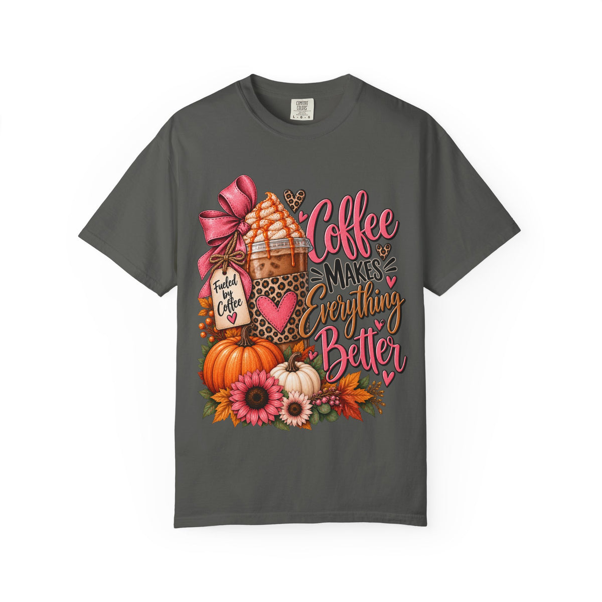 Coffee Makes Everything Better T-Shirt — Fall Pumpkin Spice Coffee Graphic Tee