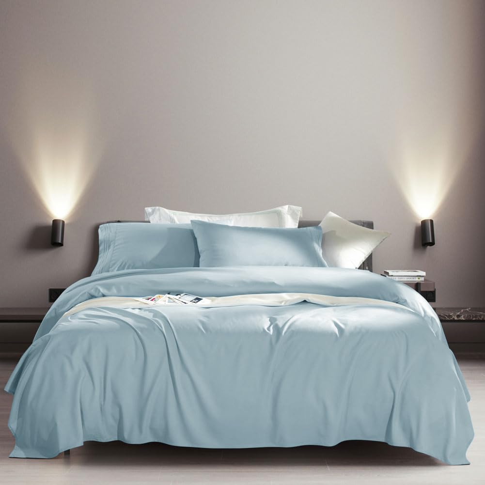 SONORO KATE Bed Sheet Set Super Soft Microfiber 1800 Series Luxury Egyptian Sheets Fit 18-24 Inch Deep Pocket Mattress Wrinkle-6 Piece (Sage, Queen)