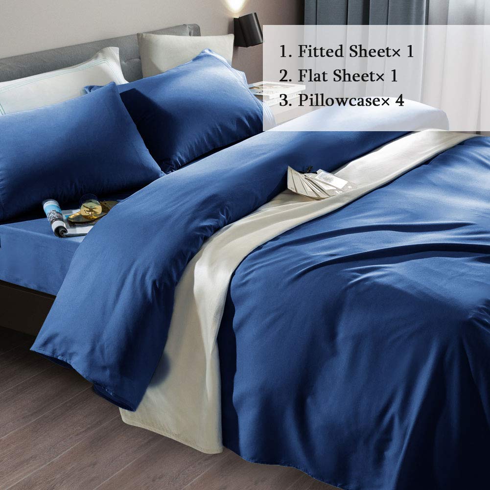SONORO KATE Bed Sheet Set Super Soft Microfiber 1800 Series Luxury Egyptian Sheets Fit 18-24 Inch Deep Pocket Mattress Wrinkle-6 Piece (Sage, Queen)
