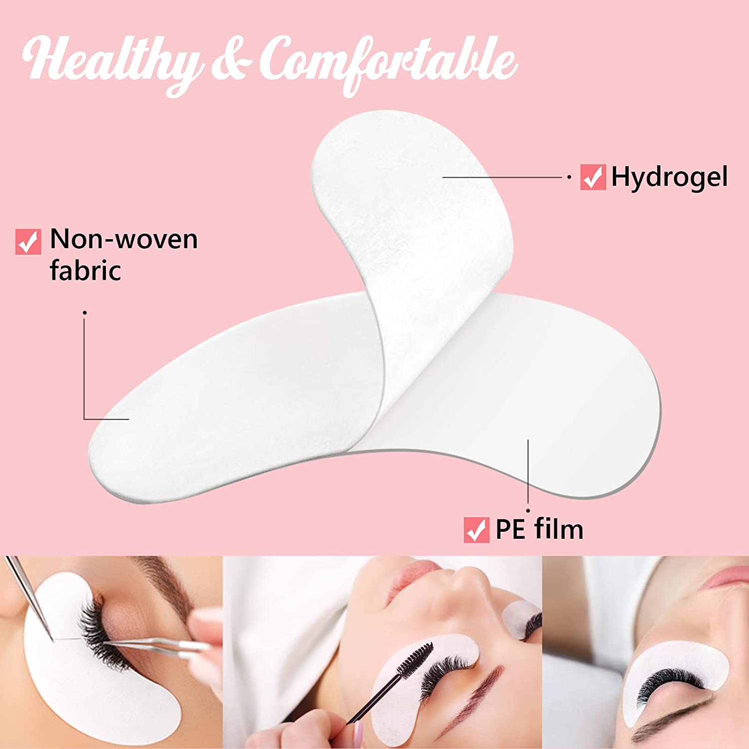 GreenLife Natural Hydrogel Eye Gel Pads – 100 Pairs | Collagen & Aloe Vera Under Eye Patches