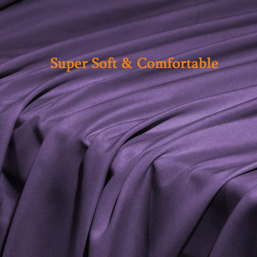SONORO KATE Bed Sheet Set Super Soft Microfiber 1800 Series Luxury Egyptian Sheets Fit 18-24 Inch Deep Pocket Mattress Wrinkle-6 Piece (Sage, Queen)
