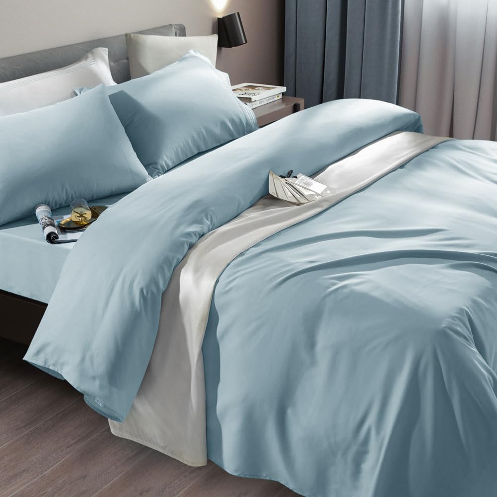 SONORO KATE Bed Sheet Set Super Soft Microfiber 1800 Series Luxury Egyptian Sheets Fit 18-24 Inch Deep Pocket Mattress Wrinkle-6 Piece (Sage, Queen)