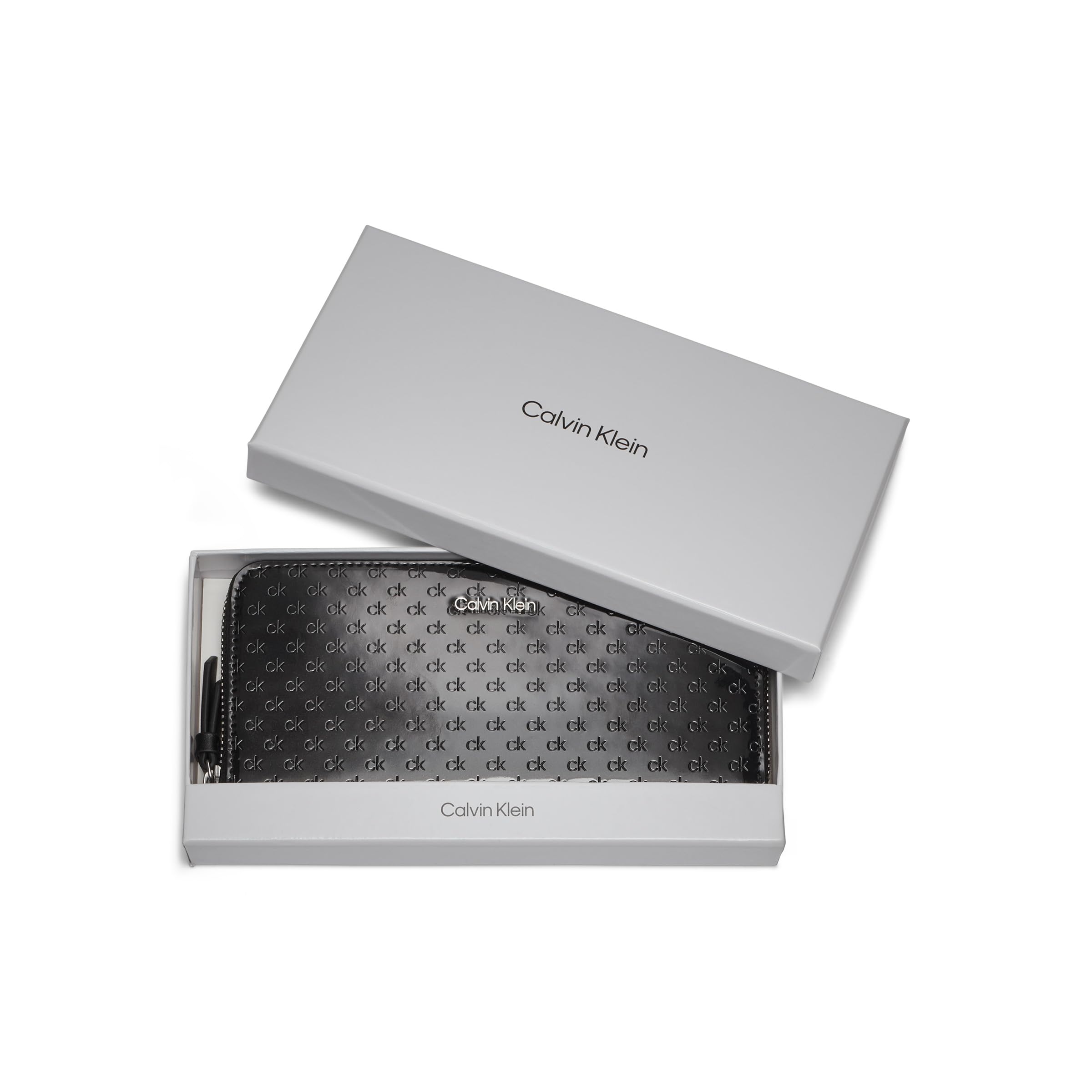 Calvin Klein Women's Key Item Saffiano Continental Zip Around Wallet With Wristlet Strap
