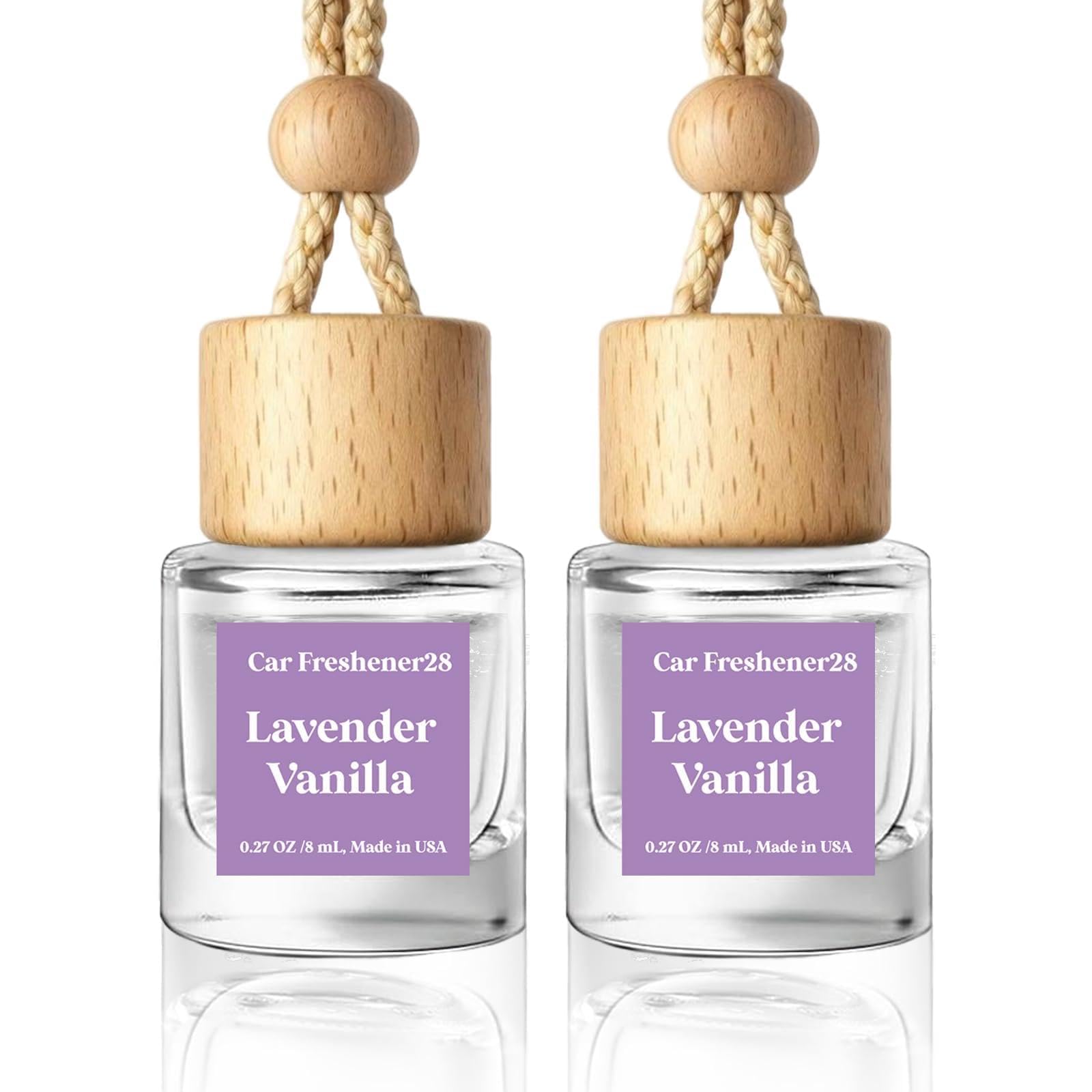 HoogaLife Car Air Freshener Diffuser 2 Pack Hanging Air Freshener Diffuser - Vanilla Cream Fragrance Oil Air D iffuser for Car, 45+ days Long Lasting Fragrance Made in USA C ar Air Fresheners (V54)