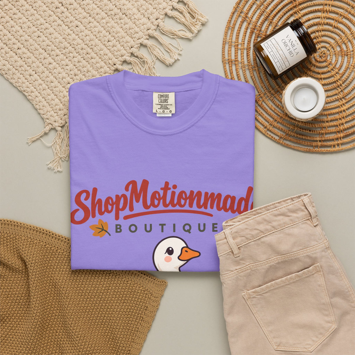Autumn Goose Boutique T-Shirt — "ShopMotionmade" Cozy Fall Graphic Tee