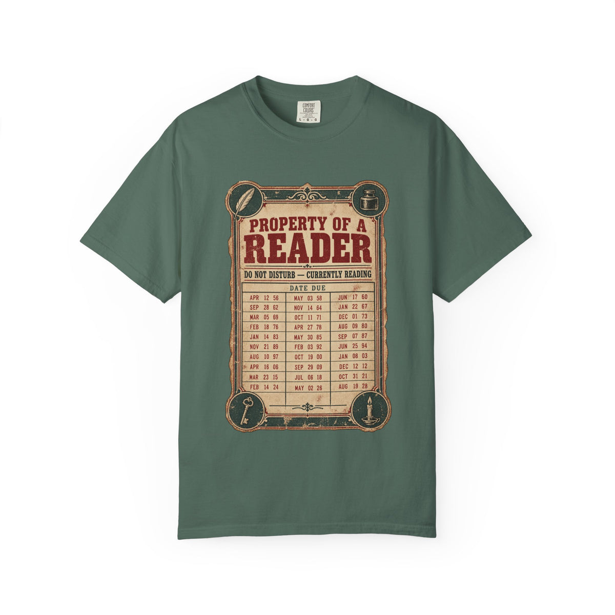 Reader T-Shirt — "Property of a Reader" Vintage Library Graphic Tee