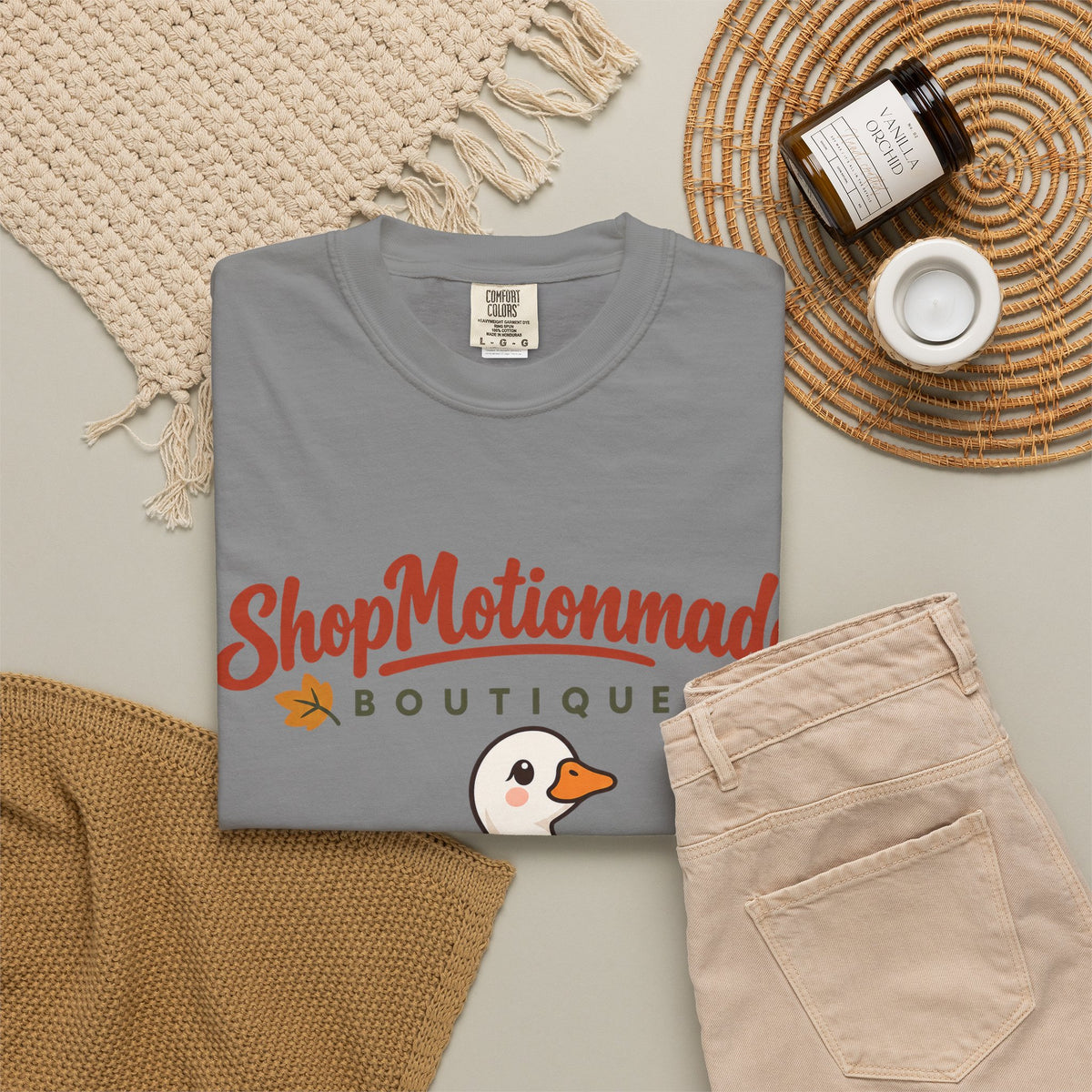Autumn Goose Boutique T-Shirt — "ShopMotionmade" Cozy Fall Graphic Tee
