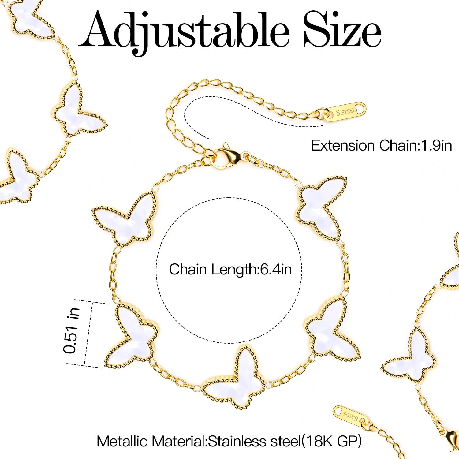 AiCase 18K Gold Clover Bracelet