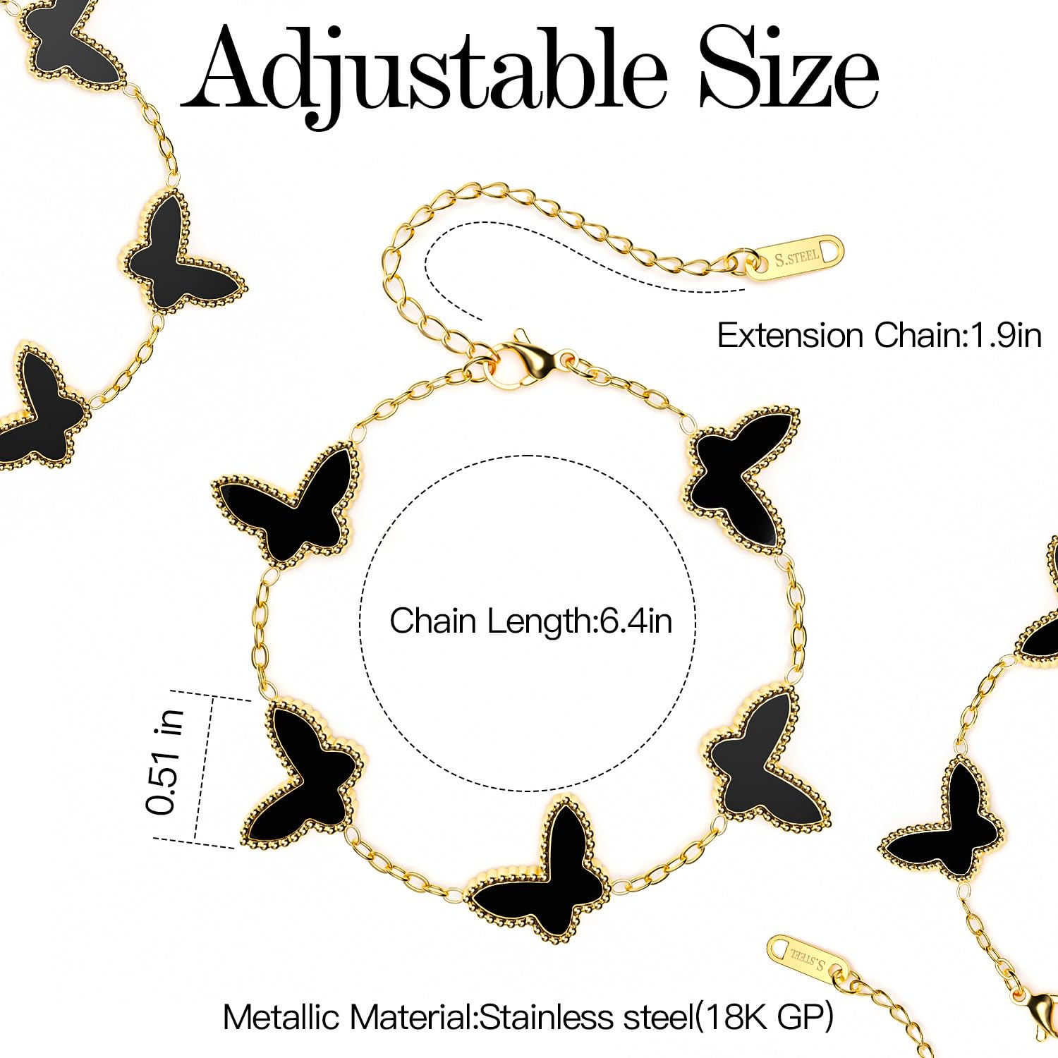 AiCase 18K Gold Clover Bracelet