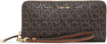 Calvin Klein Women's Key Item Saffiano Continental Zip Around Wallet With Wristlet Strap