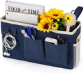 Loghot Bedside Caddy/Bedside Storage Bag Hanging Organizer for Bunk and Hospital Beds,Dorm Rooms Bed Rails,Can be Placed Glasses,Books,Mobile Phones,Keys (Light Pink)