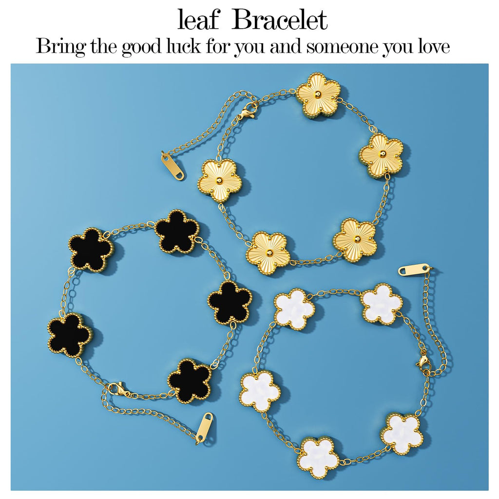 AiCase 18K Gold Clover Bracelet