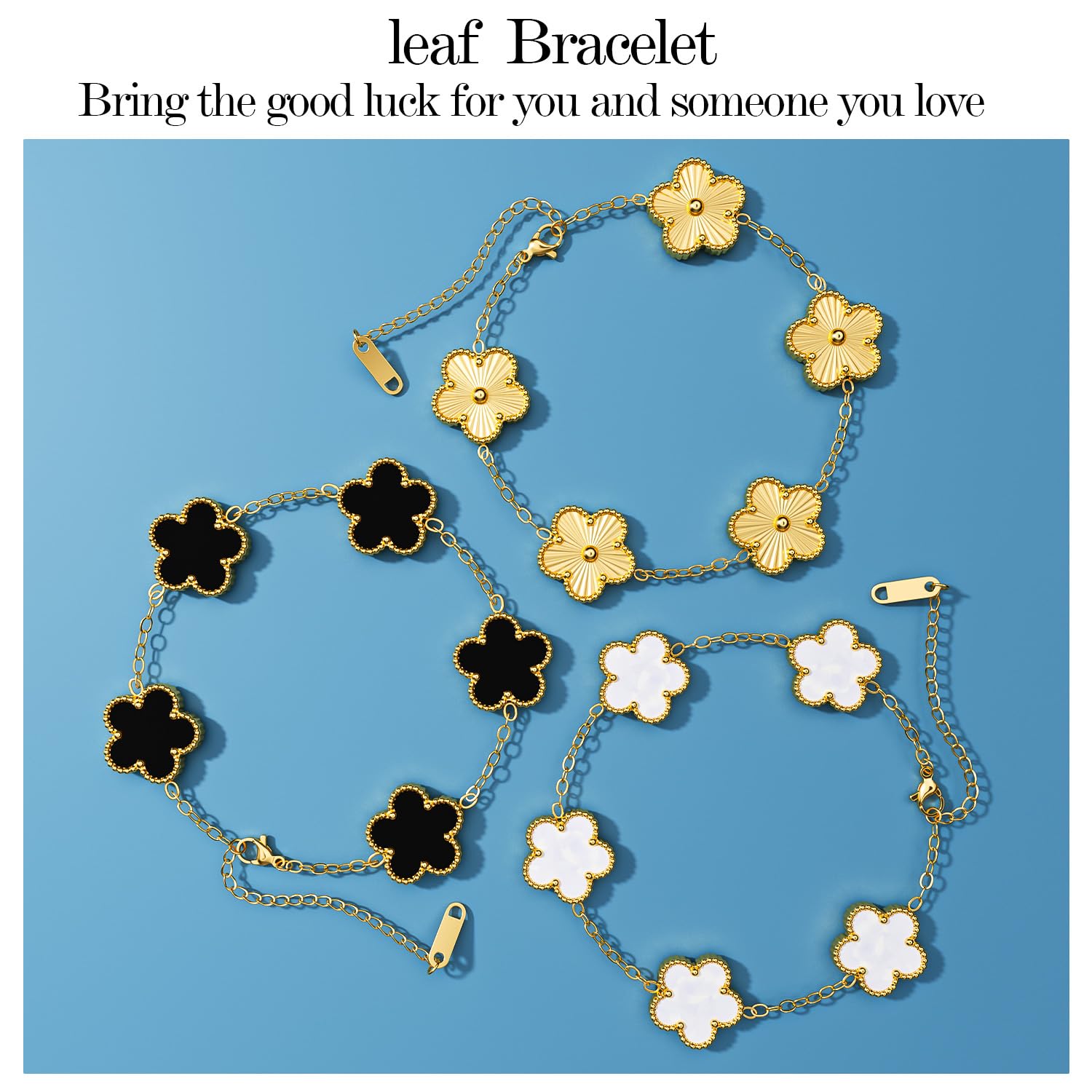 AiCase 18K Gold Clover Bracelet