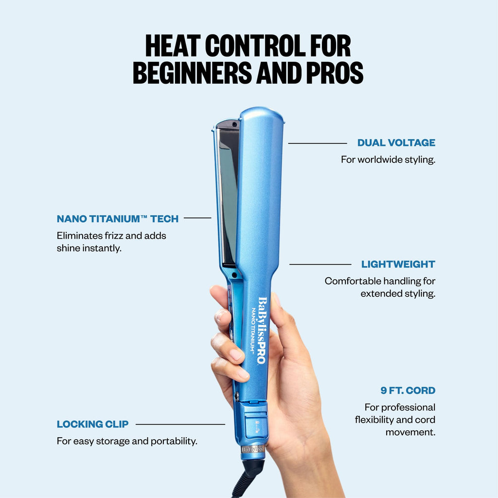 BabylissPRO Nano Titanium Digital Ultra-Thin Hair Straightener