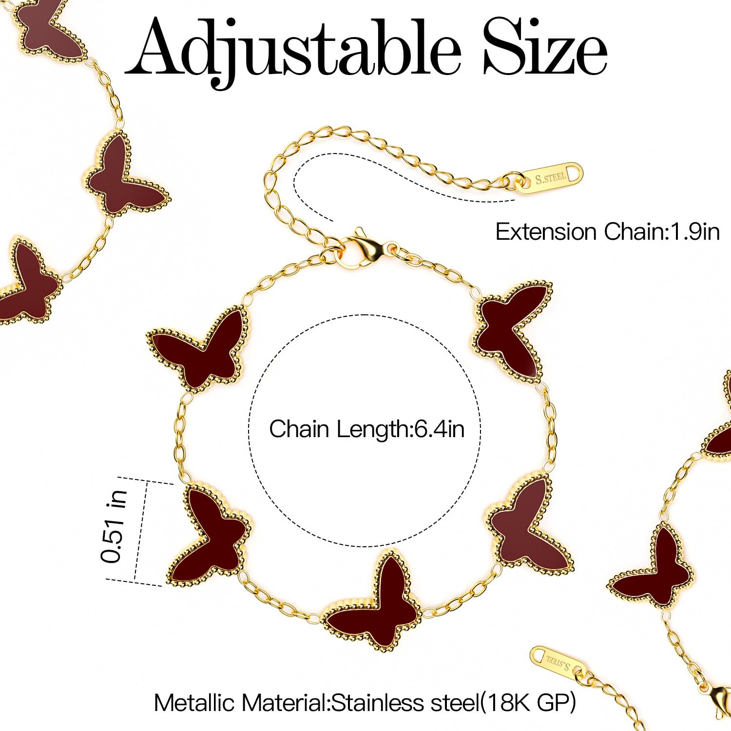 AiCase 18K Gold Clover Bracelet
