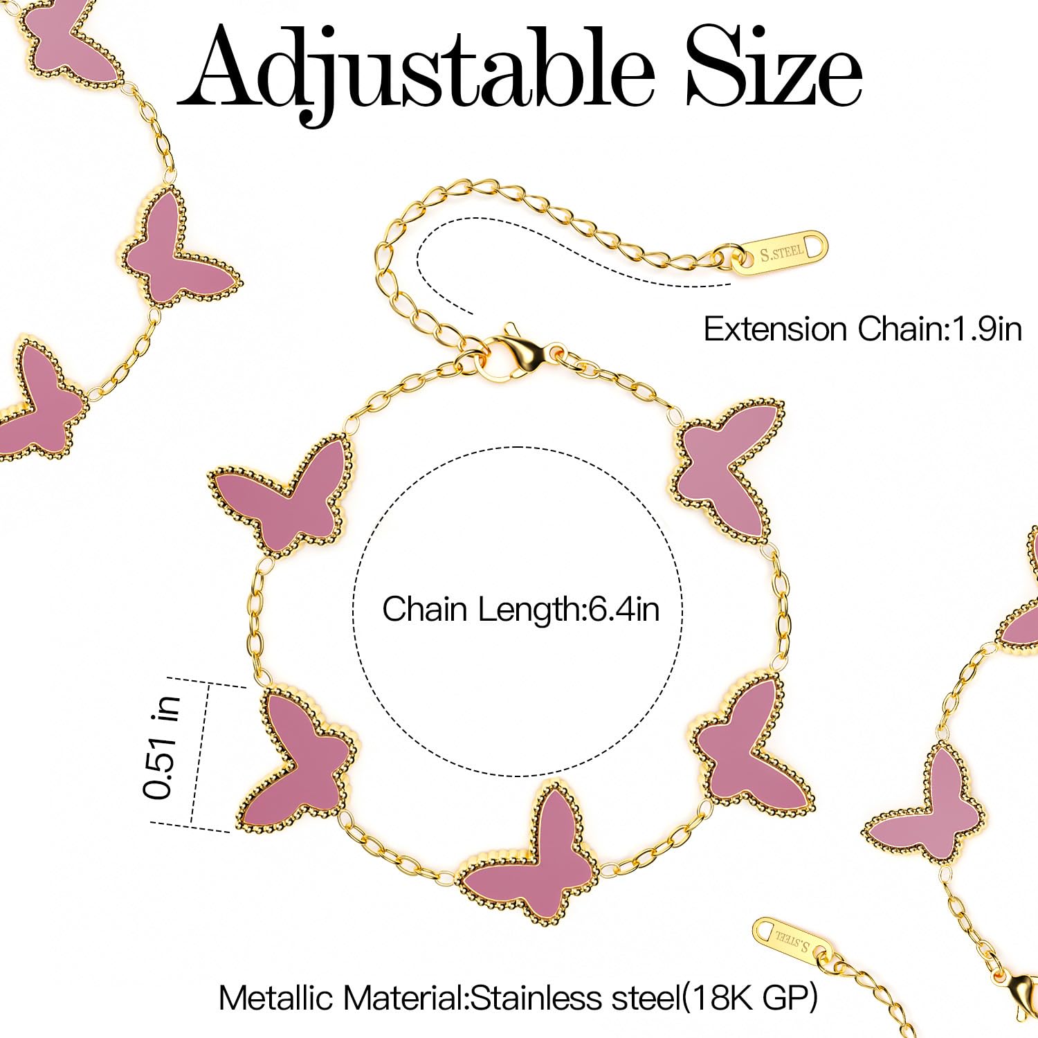 AiCase 18K Gold Clover Bracelet