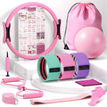 Pilates Kit for Home Workout, All-in-One Yoga Pilates Equipment with 14.5" Pilate Ring and Small Exercise Ball Set, Pilates Essentials for Women at Home