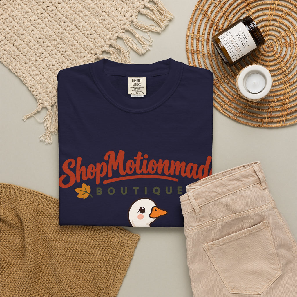 Autumn Goose Boutique T-Shirt — "ShopMotionmade" Cozy Fall Graphic Tee