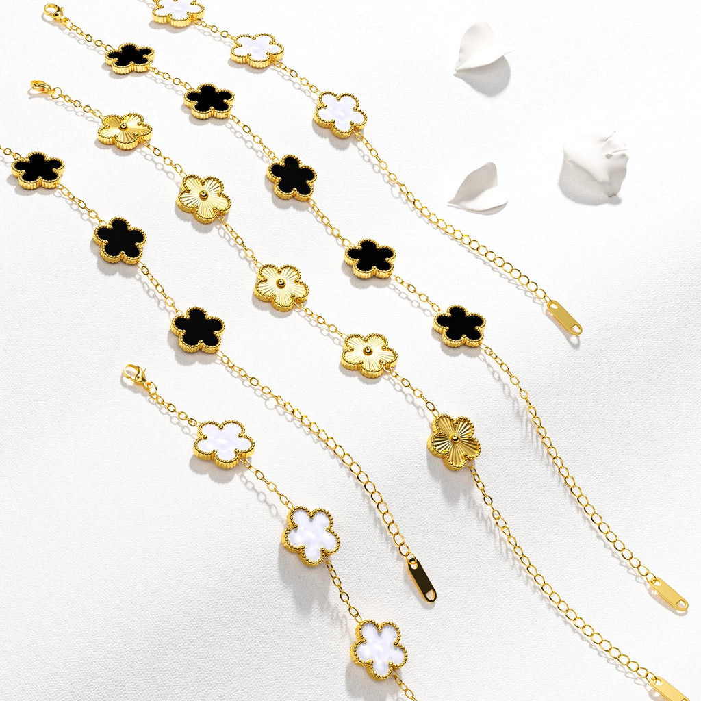 AiCase 18K Gold Clover Bracelet