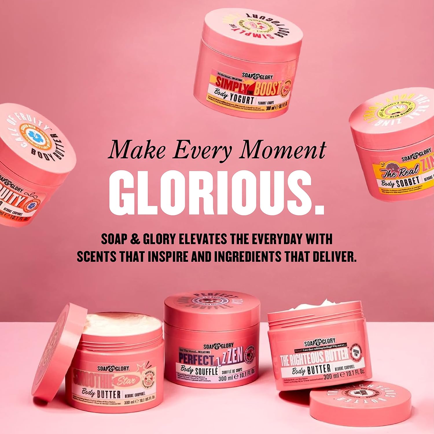 Soap & Glory Call of Fruity Vegan Body Lotion - Moisturizing Body Lotion with Vitamin E, Coconut Oil & Aloe Extracts - Tropical Fruits, Juicy Melon & Hibiscus Cocoa Butter for Dehydrated Skin (500ml)