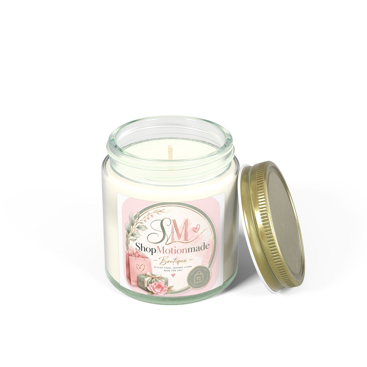 Coconut Apricot Soy Candle — 4oz & 9oz Scented Jar (Tropical Floral, Gift-Ready)