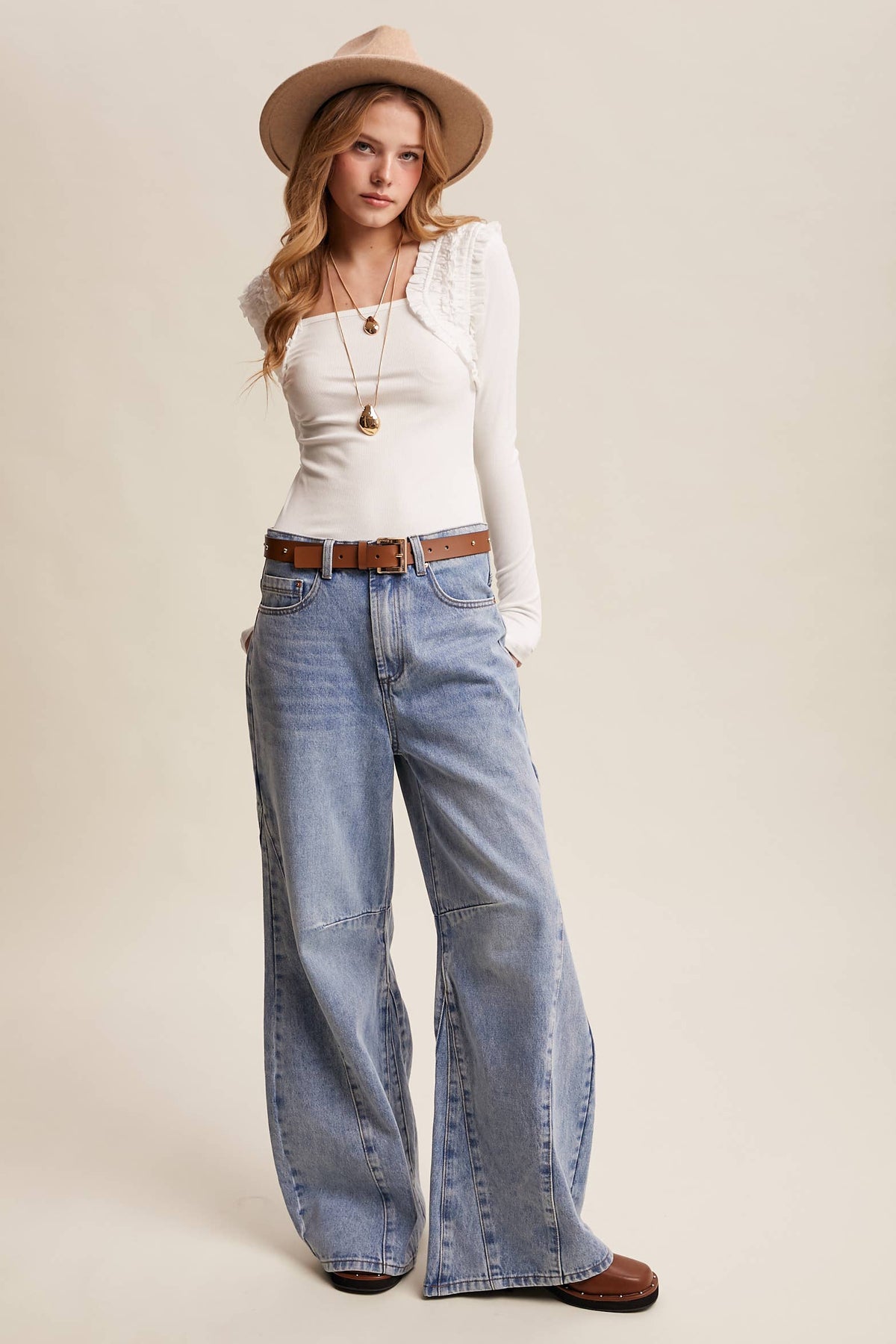 Haven Wide-Leg Panel Jeans