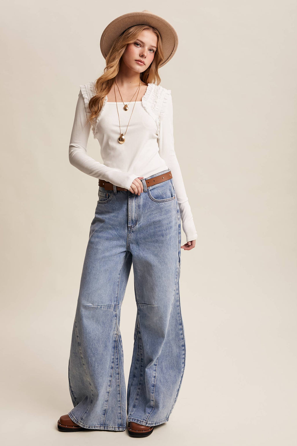Haven Wide-Leg Panel Jeans