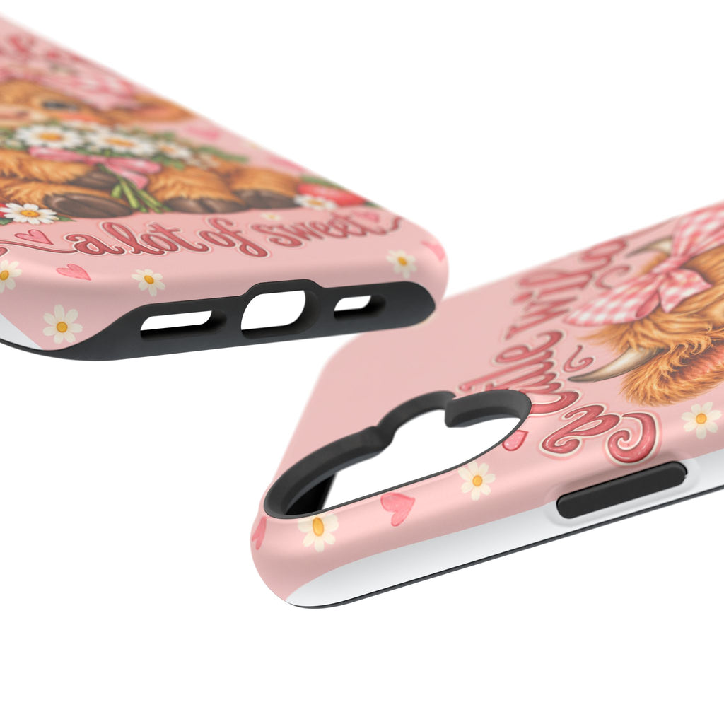 Cute Highland Cow Phone Case — "A Little Wild, A Lot of Sweet" Magnetic Impact-Resistant Case