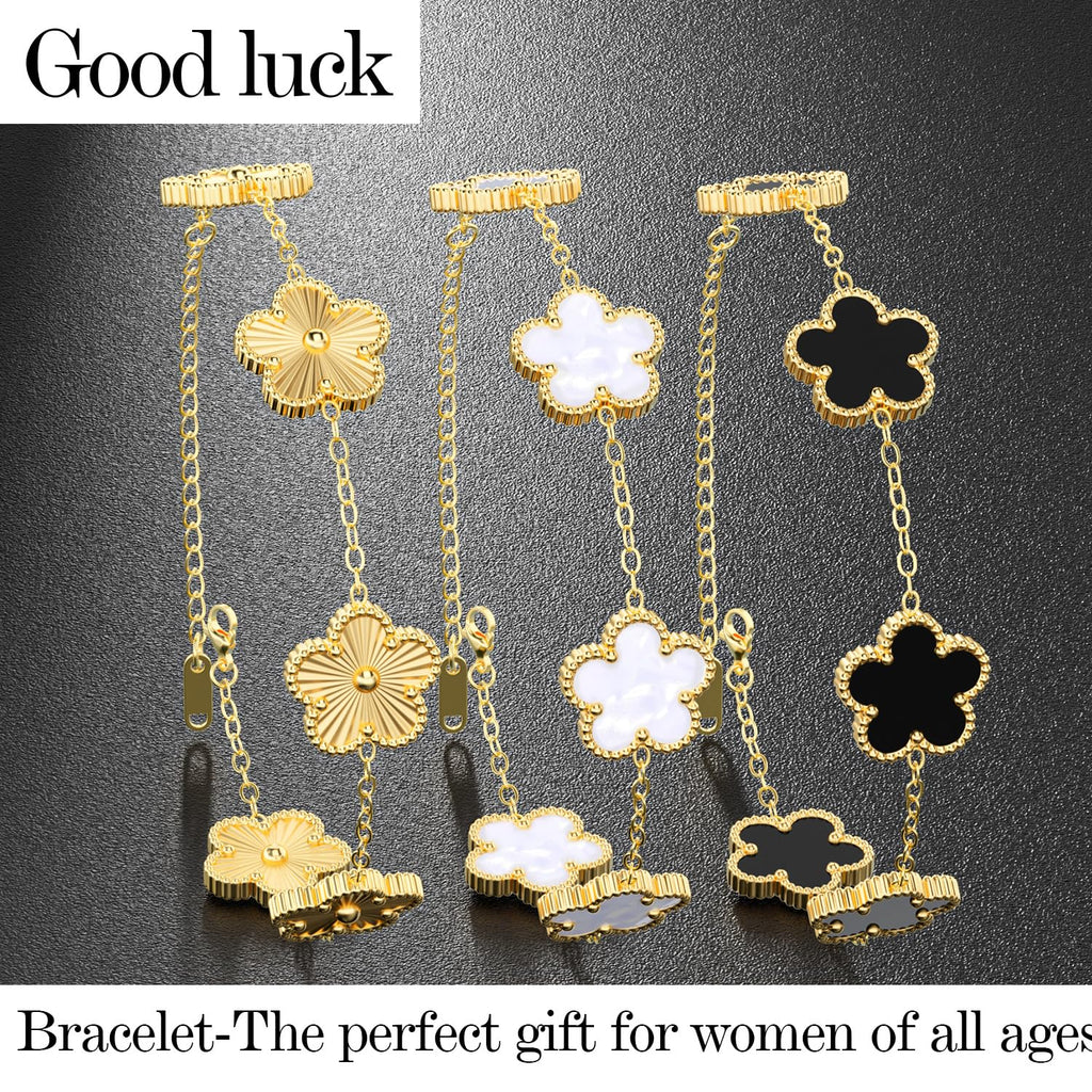 AiCase 18K Gold Clover Bracelet