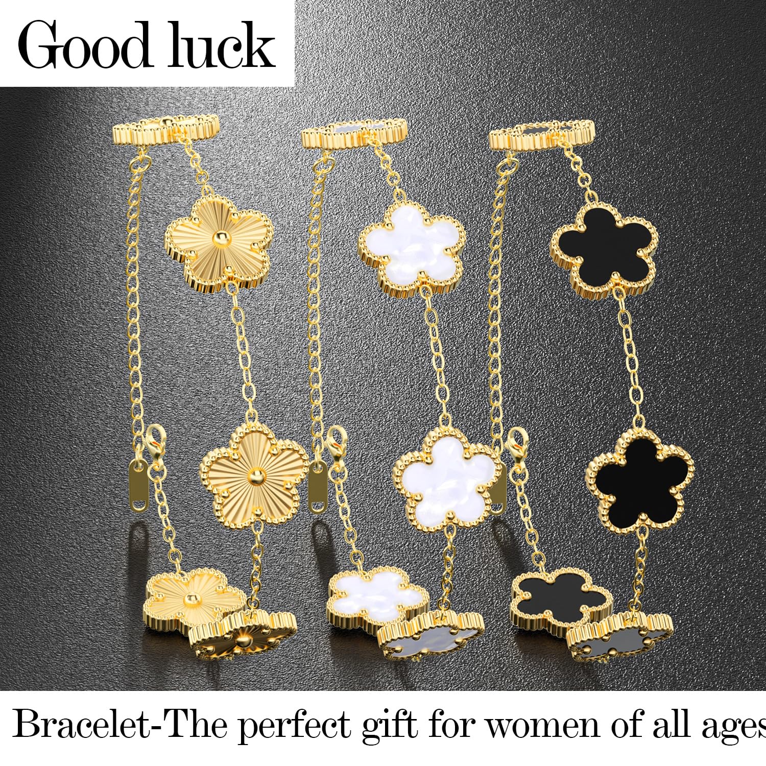 AiCase 18K Gold Clover Bracelet