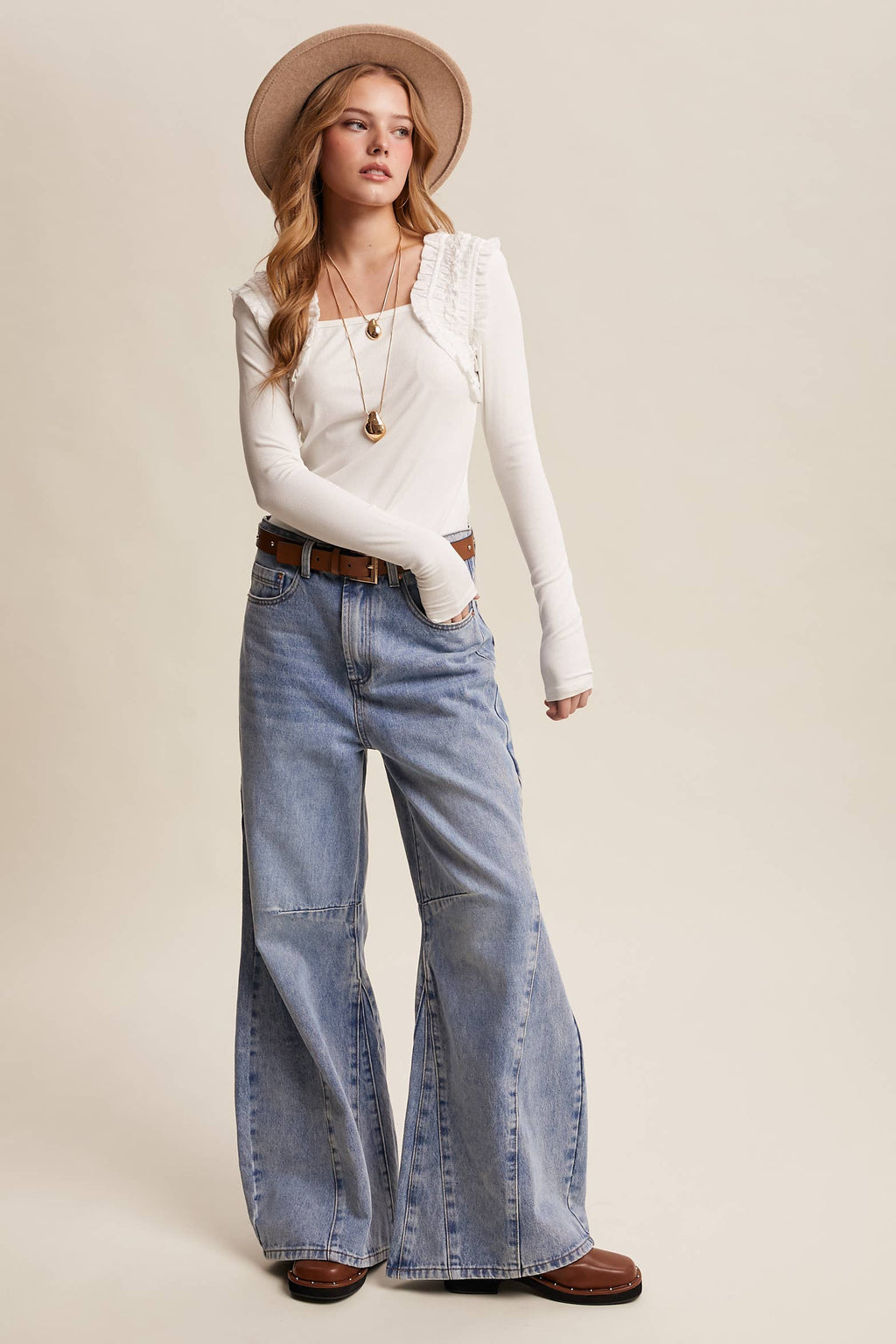 Haven Wide-Leg Panel Jeans