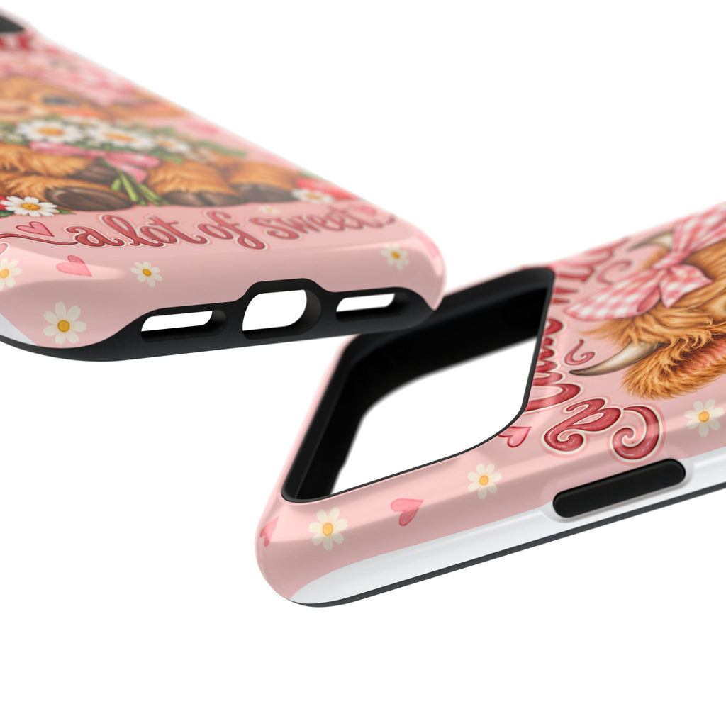 Cute Highland Cow Phone Case — "A Little Wild, A Lot of Sweet" Magnetic Impact-Resistant Case