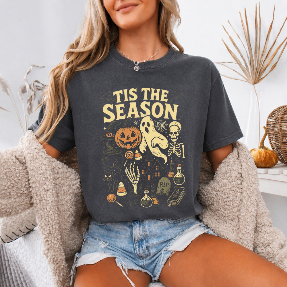 Tis The Season Halloween Comfort Colors Shirt - Spooky Tee