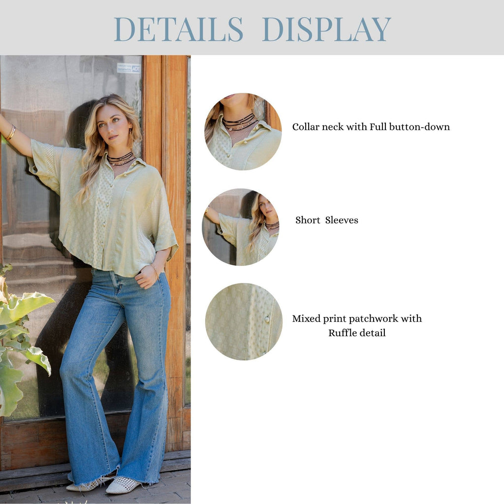Asher Cropped Patchwork Shirt