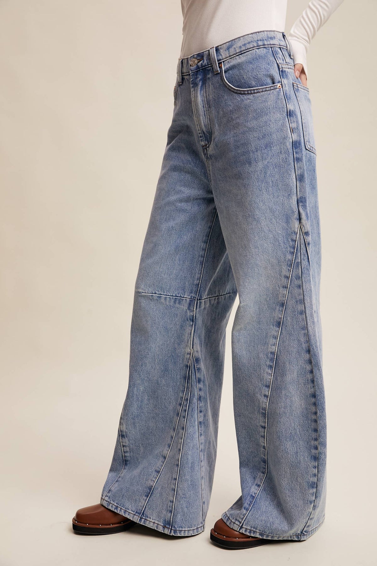 Haven Wide-Leg Panel Jeans