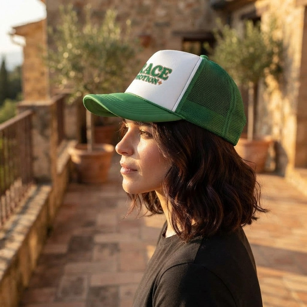 Grace In Motion Trucker Hat — Retro Foam Mesh Cap
