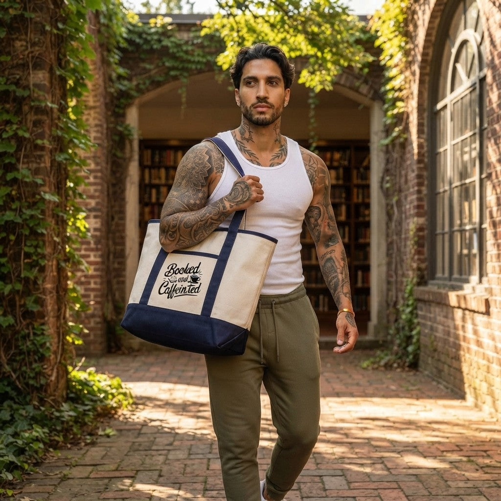 Booked and Caffeinated Tote