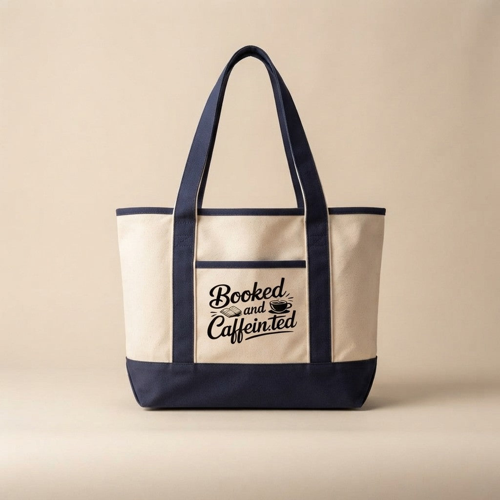Booked and Caffeinated Tote